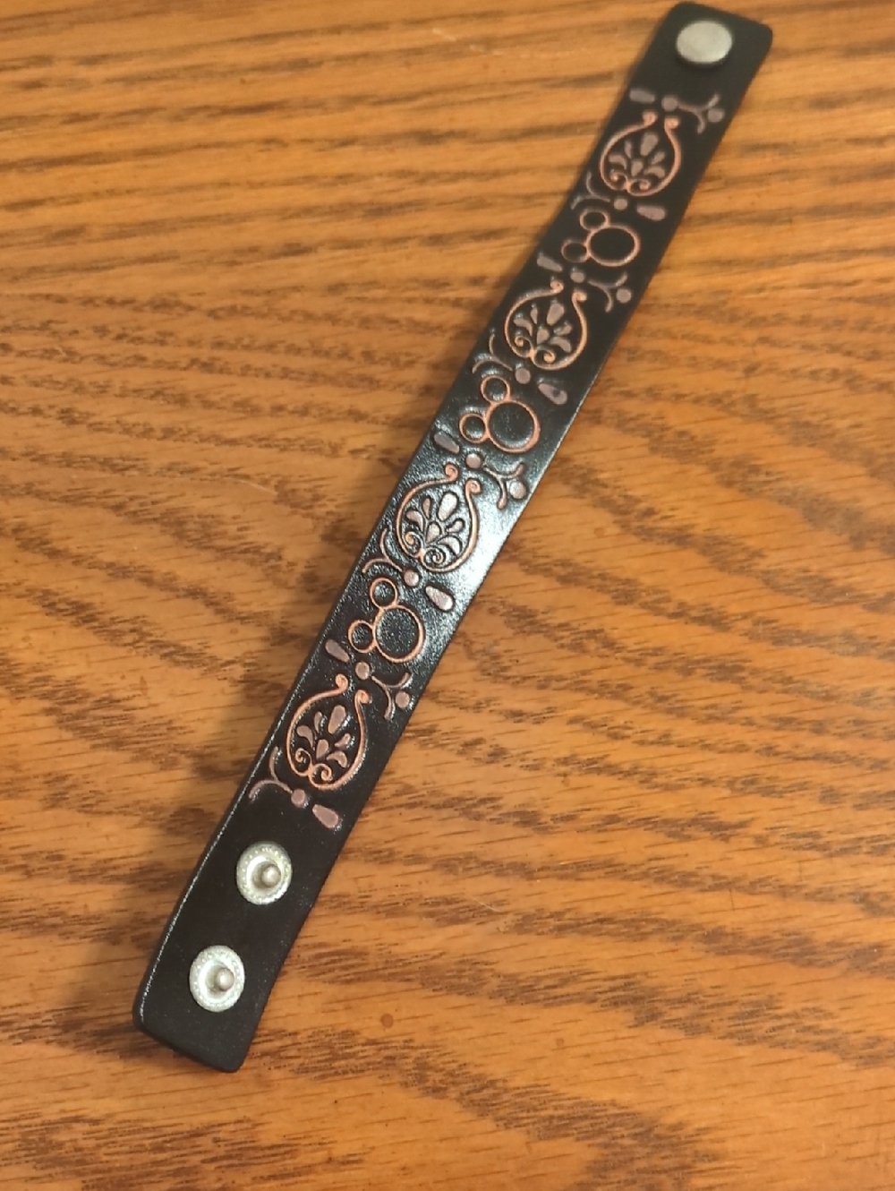 Black and Brown Leather Mickey Mouse Disney Bracelet
